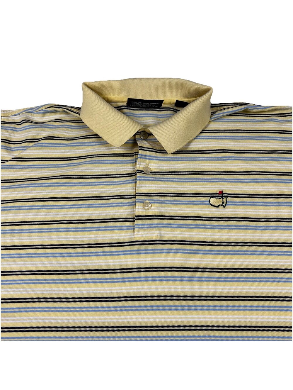 Masters Men's Golf Polo Size Large Short Sleeve Striped Golf Polo Shirt